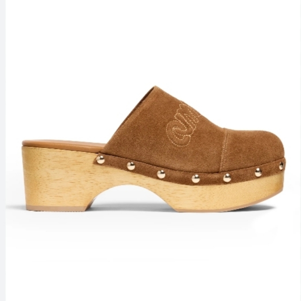 Cinq A Sept Sydney Studded Clog In Golden Sienna 9US/39EU NWT - Picture 2 of 9